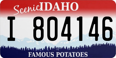 ID license plate I804146