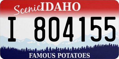 ID license plate I804155