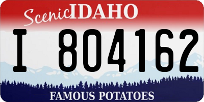 ID license plate I804162