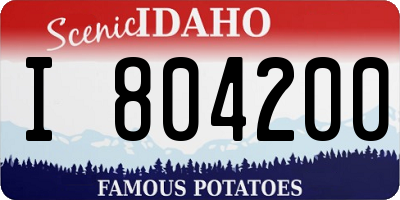 ID license plate I804200