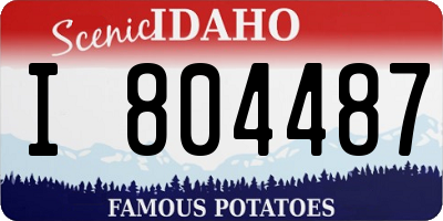 ID license plate I804487