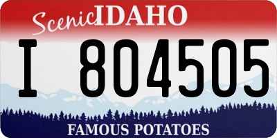 ID license plate I804505