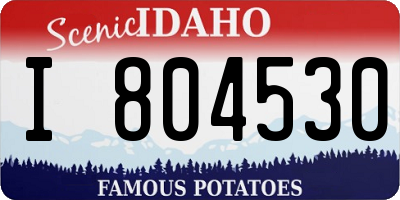 ID license plate I804530