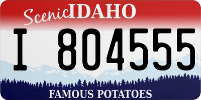 ID license plate I804555