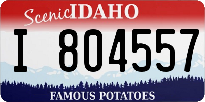 ID license plate I804557