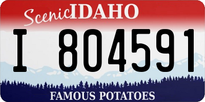 ID license plate I804591