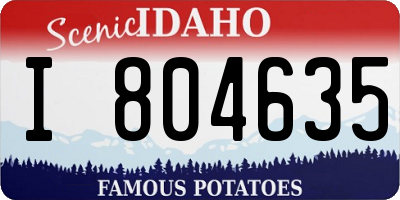 ID license plate I804635