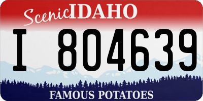 ID license plate I804639