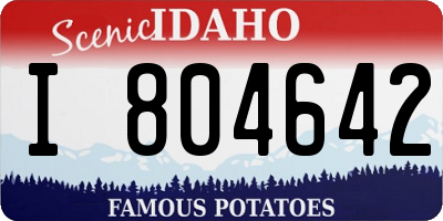 ID license plate I804642
