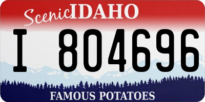 ID license plate I804696