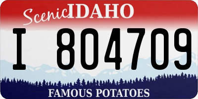 ID license plate I804709