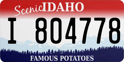 ID license plate I804778