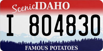 ID license plate I804830