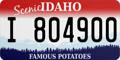 ID license plate I804900