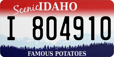 ID license plate I804910