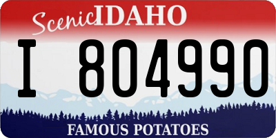ID license plate I804990
