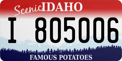 ID license plate I805006