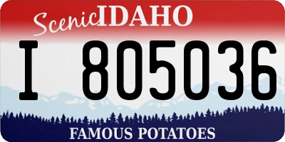 ID license plate I805036