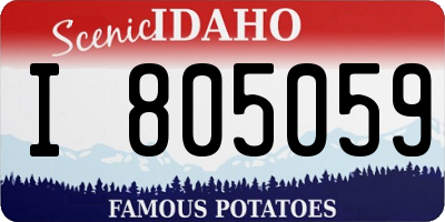 ID license plate I805059