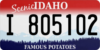 ID license plate I805102