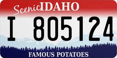 ID license plate I805124