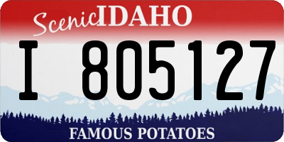 ID license plate I805127