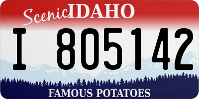 ID license plate I805142