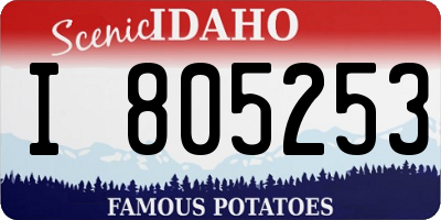 ID license plate I805253