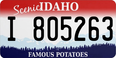 ID license plate I805263