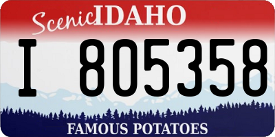 ID license plate I805358