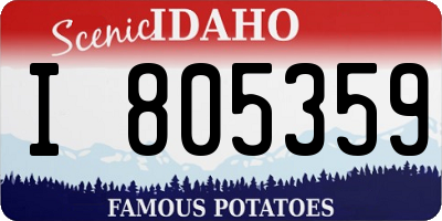 ID license plate I805359