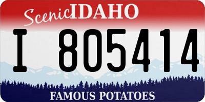 ID license plate I805414