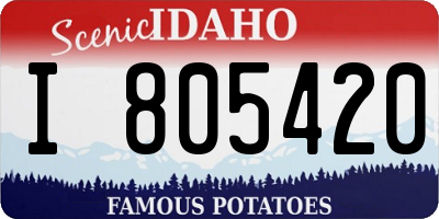 ID license plate I805420