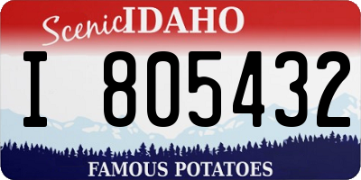 ID license plate I805432