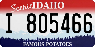 ID license plate I805466