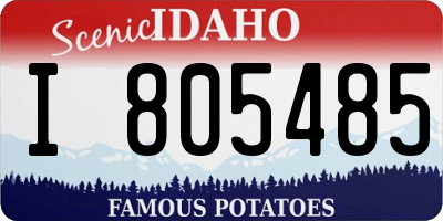 ID license plate I805485