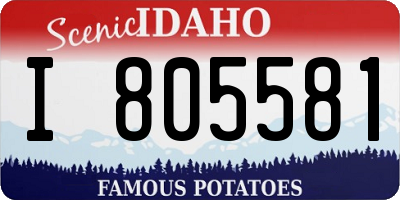 ID license plate I805581