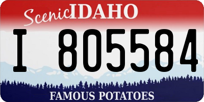 ID license plate I805584