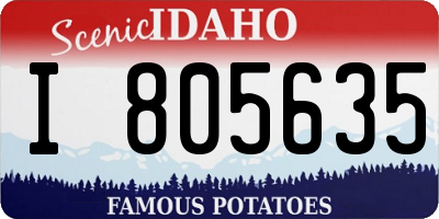 ID license plate I805635