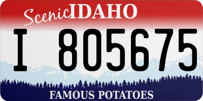 ID license plate I805675