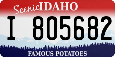 ID license plate I805682