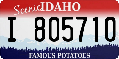 ID license plate I805710