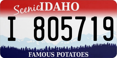 ID license plate I805719