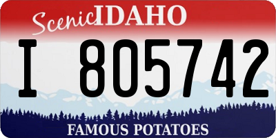 ID license plate I805742