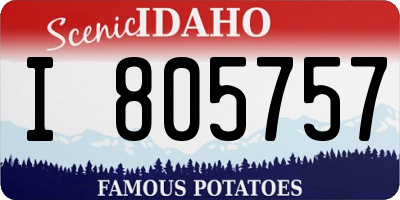 ID license plate I805757