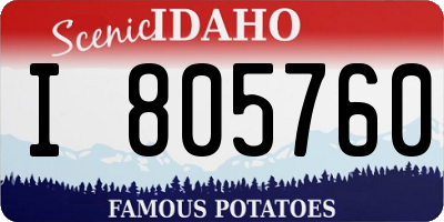 ID license plate I805760