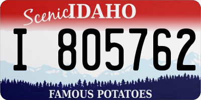 ID license plate I805762