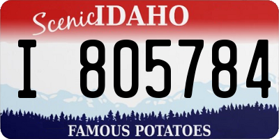 ID license plate I805784
