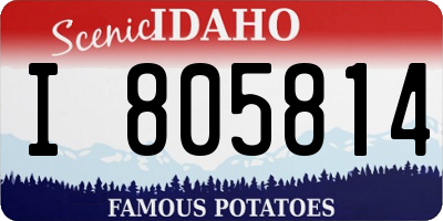 ID license plate I805814