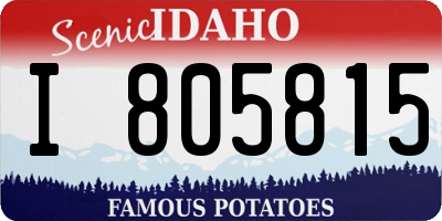 ID license plate I805815